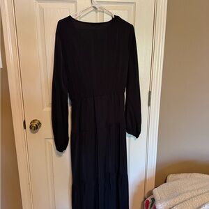 Elegant Black Long Sleeve Dress